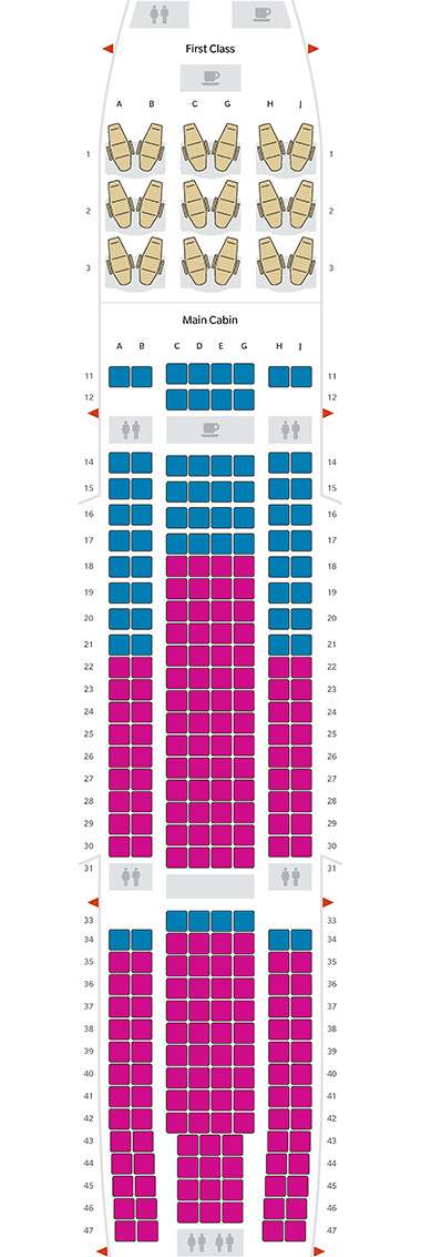Airbus 330 Seat Map